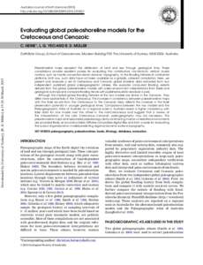 Evaluating global paleoshoreline models for the Cretaceous and Cenozoic