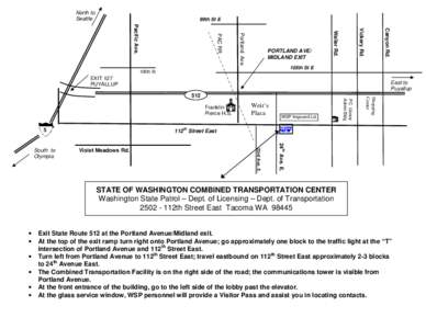 North to Seattle 99th St E  Canyon Rd.