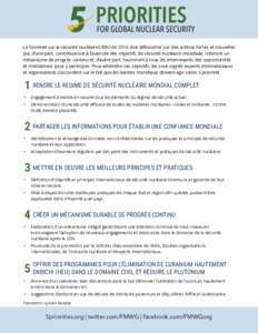 Le Sommet sur la sécurité nucléaire (SSN) de 2016 doit déboucher sur des actions fortes et nouvelles qui, d’une part, contribueront à l’avancée des objectifs de sécurité nucléaire mondiale, créeront un méc