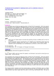 WORKERS DEVELOPMENT CORPORATION (ZCTU) LIMITED AND DAVY MKANDAWIRE SUPREME COURT NGULUBE, C.J., SAKALA AND MUZYAMBA, JJ.S. ON 2ND MARCH AND 22ND JULY, S.C.Z. JUDGMENT NO. 19 OF 1999)