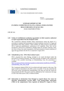 EUROPEAN COMMISSION HEALTH AND CONSUMERS DIRECTORATE-GENERAL Brussels, SANCO G dir[removed]