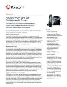 Polycom VVX 600 Series Datasheet