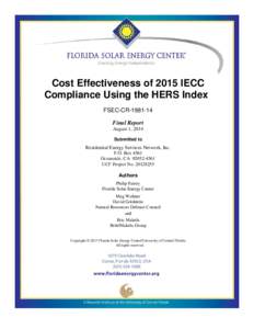 Cost-Effective Energy-Efficiency and Florida’s