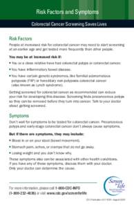 Risk Factors and Symptoms Fact Sheet