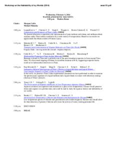 Workshop on the Habitability of Icy Worlds[removed]sess151.pdf Wednesday, February 5, 2014 WATER AND EXOTIC SOLVENTS