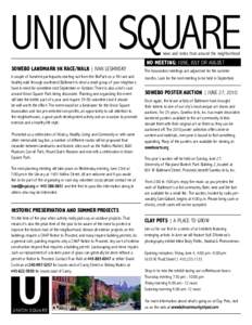 RE  UNION SQUARE news and notes from around the neighborhood  SOWEBO LANDMARK 5K RACE/WALK | IVAN LESHINSKY     