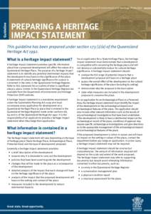 Guideline: Preparing a heritage impact statement