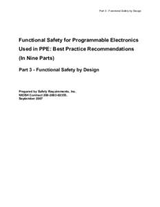 Functional Safety for Programmable Electronics Used in PPE: