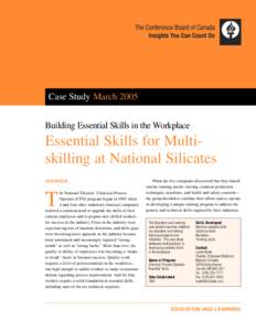 Building Essential Skills in the Workplace: Essential Skills for Multi-skilling at National Silicates