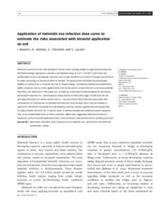 Q IWA Publishing 2009 Journal of Water and Health | 07.1 | Application of Helminth ova infection dose curve to estimate the risks associated with biosolid application