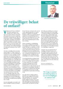 Financieel  pieter koster De vrijwilliger: belast of ontlast?