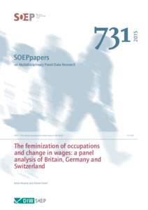 The feminization of occupations and change in wages: a panelanalysis of Britain, Germany and Switzerland