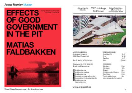 EFFECTS	 OF GOOD GOVERNMENT IN THE PIT MATIAS FALDBAKKEN