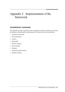 Appendix 2 Implementation of the framework - Overcoming Indigenous Disadvantage - Key Indicators 2014 Report