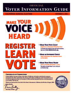 2004 Voter Information Guide, Nov. 2, 2004