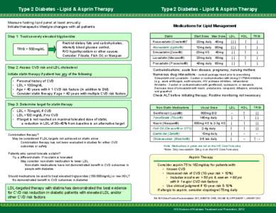 Type 2 Diabetes - Lipid and Aspirin Therapy