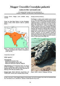Mugger Crocodile Crocodylus palustris Anslem da Silva1 and Janaki Lenin2