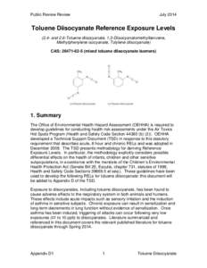 Public Review Draft July, 2014-Toluene Diisocyanate (TDI) Reference Exposure Levels (RELs)