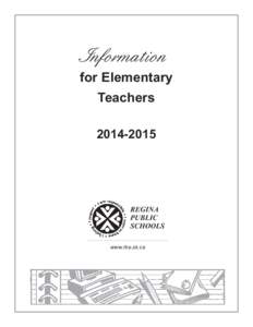 Information for Elementary Teachers[removed]REGINA