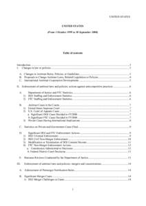 UNITED STATES UNITED STATES (From 1 October 1999 to 30 September[removed]Table of contents