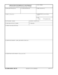 APPLICATION FOR APPROVAL OF ADP PRODUCT  1. DATE (YYMMDD) For use of this form, see AR[removed]; the proponent agency is OACSIM. 2. THRU (MICO) (Include Zip Code)