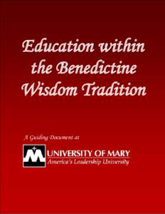 Education within the Benedictine Wisdom Tradition - Brochure