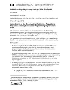 Broadcasting Decision CRTC 2002-x