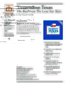 Tremendous Texas  The Best From The Lone Star State Tremendous Texas The Best From The