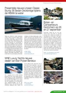 Watersportnieuws | Motorboten  Presentatie nieuwe Linssen Classic Sturdy 36 Sedan Deckbridge tijdens de HISWA te water Boten- en
