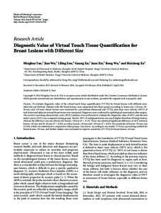 Diagnostic Value of Virtual Touch Tissue Quantification for Breast Lesions with Different Size