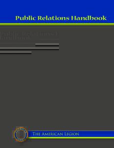 Public Relations Handbook  The American Legion Table of Contents