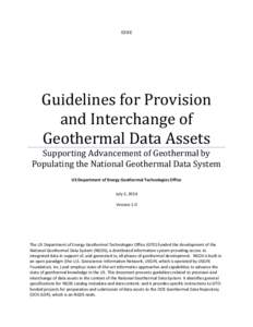 Technology / Alternative energy / Geothermal energy / Information technology management / Knowledge representation / Metadata / Geographic information system / Synthetic data / Geothermal electricity / Data management / Energy / Information