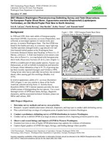 2001 Entomology Project Report - WSDA PUB 061 (N[removed]Laboratory Services Division, Pest Program Washington State Department of Agriculture December 27, 2001