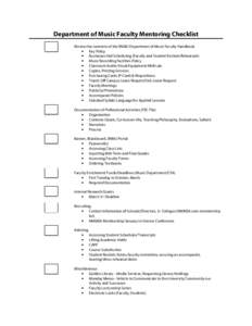 Microsoft Word - Department of Music Mentoring Checklist
