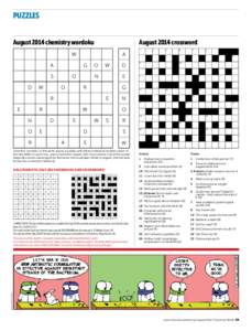 PUZZLES August 2014 chemistry wordoku August 2014 crossword 1