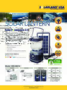 SOLAR LANTERN  3W Solar Panel