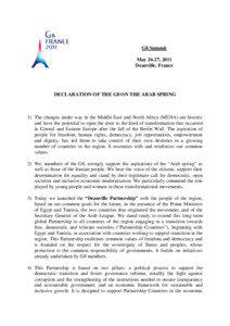 Development / G8 / European Bank for Reconstruction and Development / African Development Bank / International financial institutions / Aid / International reactions to the Arab Spring / Multilateral development banks / International relations / International economics