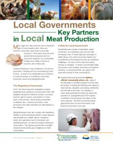 Local Governments in Local Key Partners Meat Production