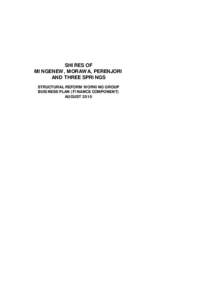 SHIRES OF MINGENEW, MORAWA, PERENJORI AND THREE SPRINGS STRUCTURAL REFORM WORKING GROUP BUSINESS PLAN (FINANCE COMPONENT) AUGUST 2010