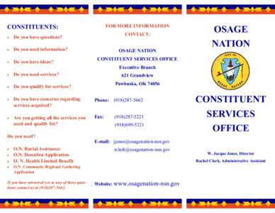 FOR MORE INFORMATION  CONSTITUENTS:   Do you have questions?