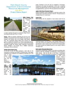 Palm Beach County Department of Environmental Resources Management July 2014 Project Status Report NENA Pantano Trail: