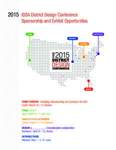 2015	 IDSA District Design Conference Sponsorship and Exhibit Opportunities NORTHEAST
