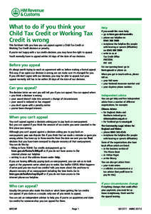 WTC/AP — What to do if you think your Child Tax Credit or Working Tax Credit is wrong