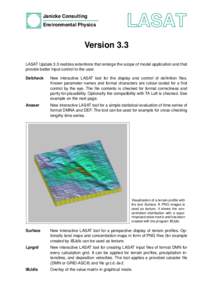 Janicke Consulting Environmental Physics LASAT  Version 3.3