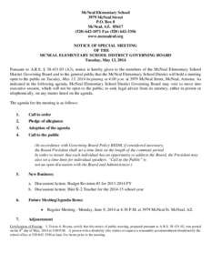 McNeal Elementary School 3979 McNeal Street P.O. Box 8 McNeal, AZ[removed]-1071 Fax[removed]www.mcnealesd.org