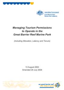 Physical geography / States and territories of Australia / Great Barrier Reef Marine Park / Filesystem permissions / Tourism / Australian National Heritage List / Great Barrier Reef / Geography of Australia