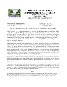 THREE RIVERS LEVEE IMPROVEMENT AUTHORITY 1114 Yuba Street, Suite 218 Marysville, CA[removed]Office[removed]Fax[removed]