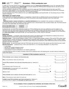 Worksheet – TFSA contribution room