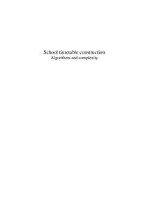 Complexity classes / School timetable / P-complete / NP-hard / Graph coloring / NP / Combinatorial optimization / PP / Assignment problem / Theoretical computer science / Computational complexity theory / Applied mathematics