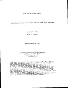 NBER WORKING PAPERS SERIES  ENVIRONMENTAL IMPACTS OF A NORTH AMERICAN FREE TRADE AGREEMENT Gene M. Grossman Alan B. Krueger